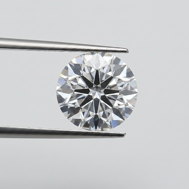 1,37 karaat ronde lab-gegroeide diamant, VS1/F