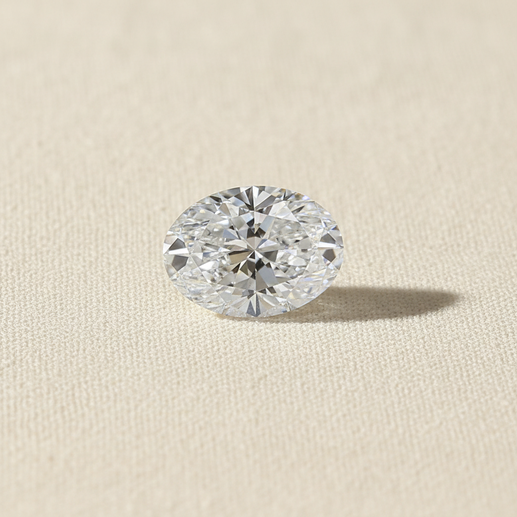 1.38 Carat Oval Cut D VS1 HPHT Lab Grown Diamond