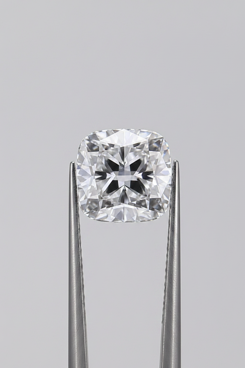 1.47 Carat Cushion Cut Lab Grown Diamond, VS1/D