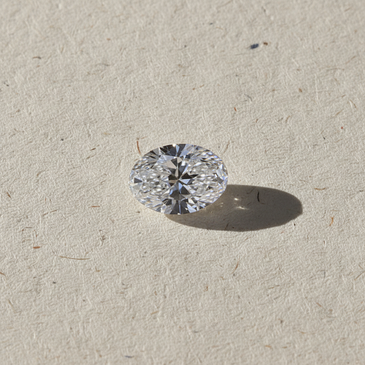1,50 karaat ovaal geslepen laboratoriumdiamant, VS1/D