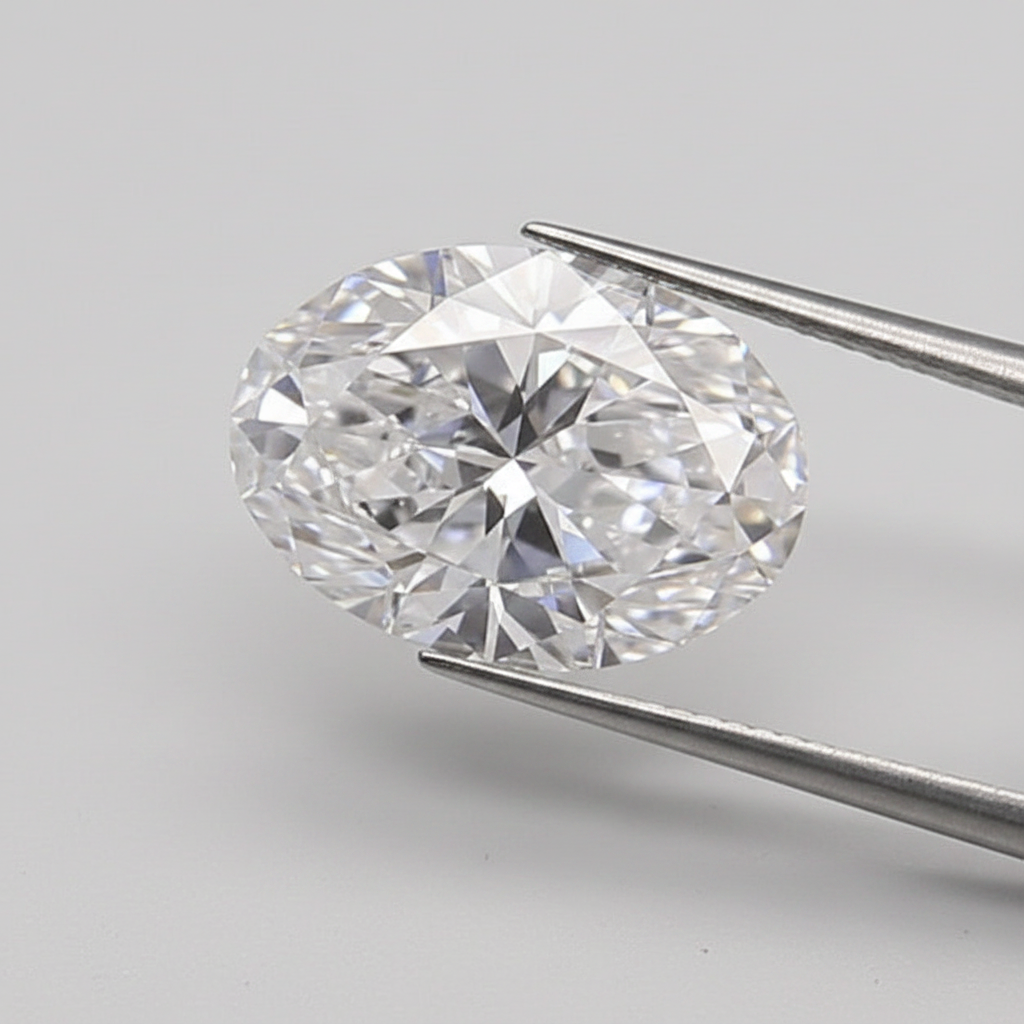 1,50 karaat ovaal geslepen laboratoriumdiamant, VS1/D
