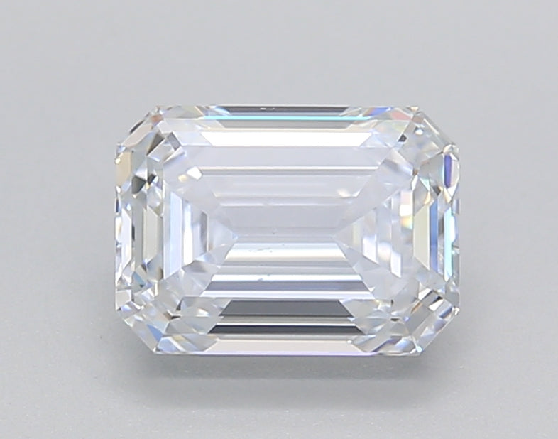 1.50 CT E Color Emerald Cut HPHT Lab-Grown Diamond, IGI Certified, VS2 Clarity
