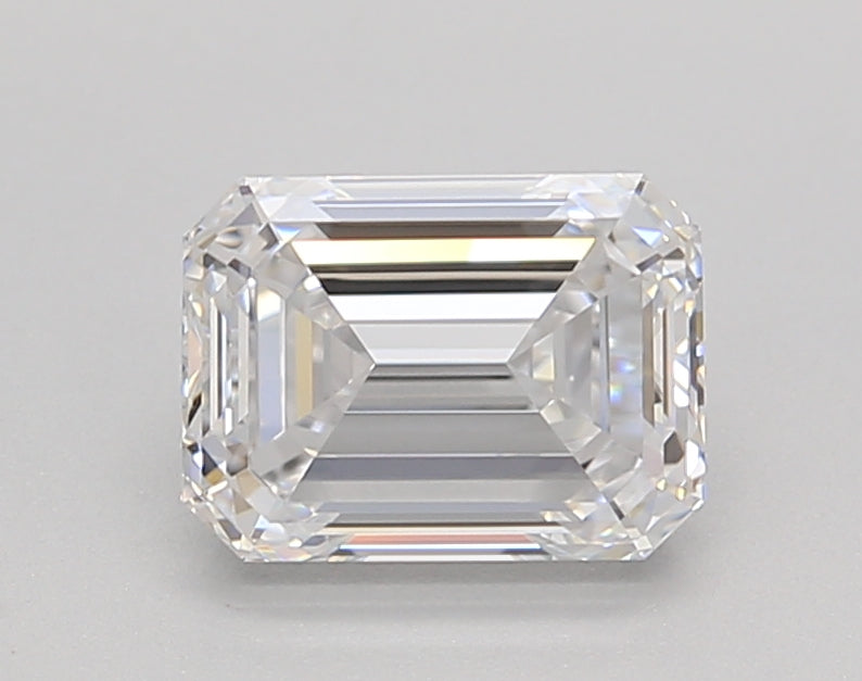 1.50 CT Emerald Cut Lab-Grown Diamond, D Color, VVS2 Clarity