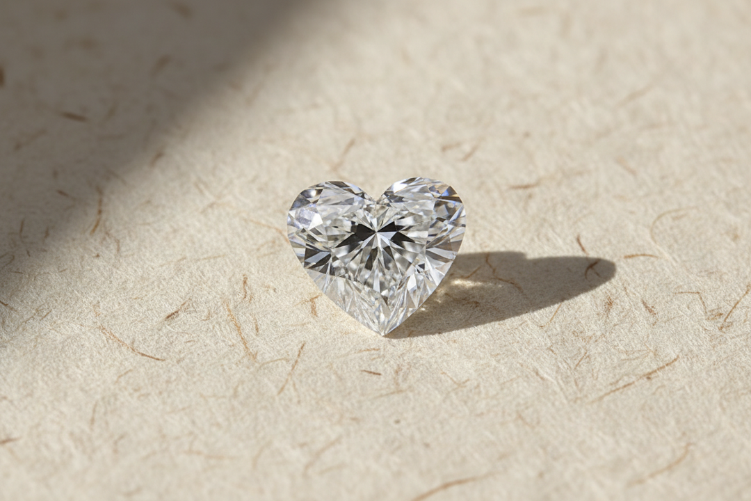 1.50 Carat Heart Cut Lab Grown Diamond VVS2 D Color IGI Certified
