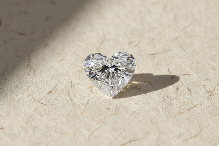 1.50 Carat Heart Cut Lab Grown Diamond VVS2 D Color IGI Certified
