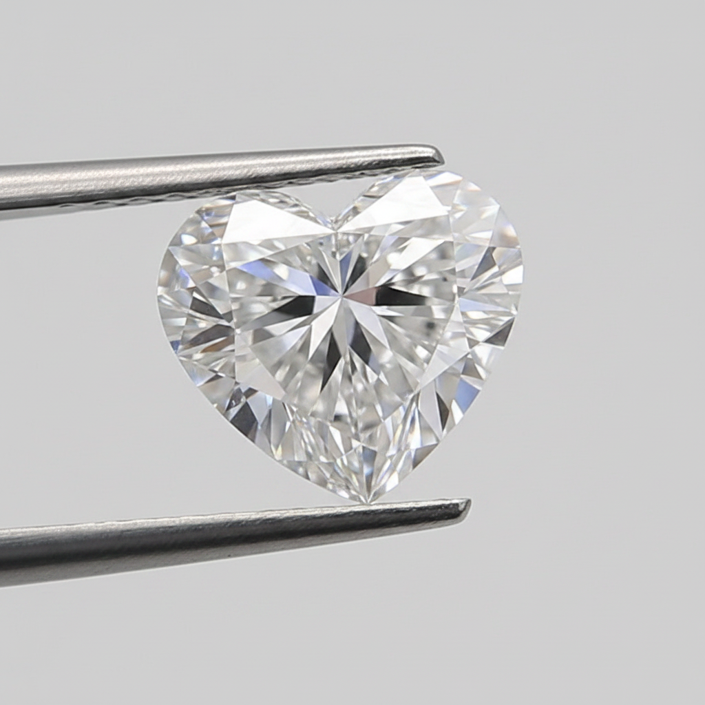 1.50 Carat D VVS2 Heart Shape HPHT Lab Grown Diamond IGI Certified
