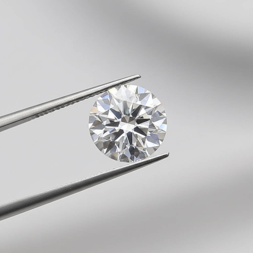 1,50 CT ronde geslepen laboratoriumdiamant, VS1/E