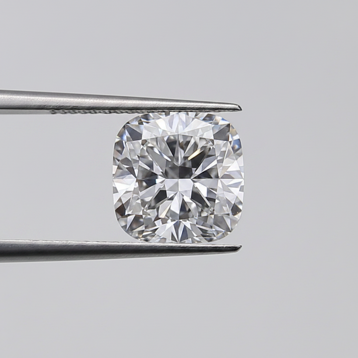 1.50 Carat Cushion Cut Lab Grown Diamond, VVS2/D