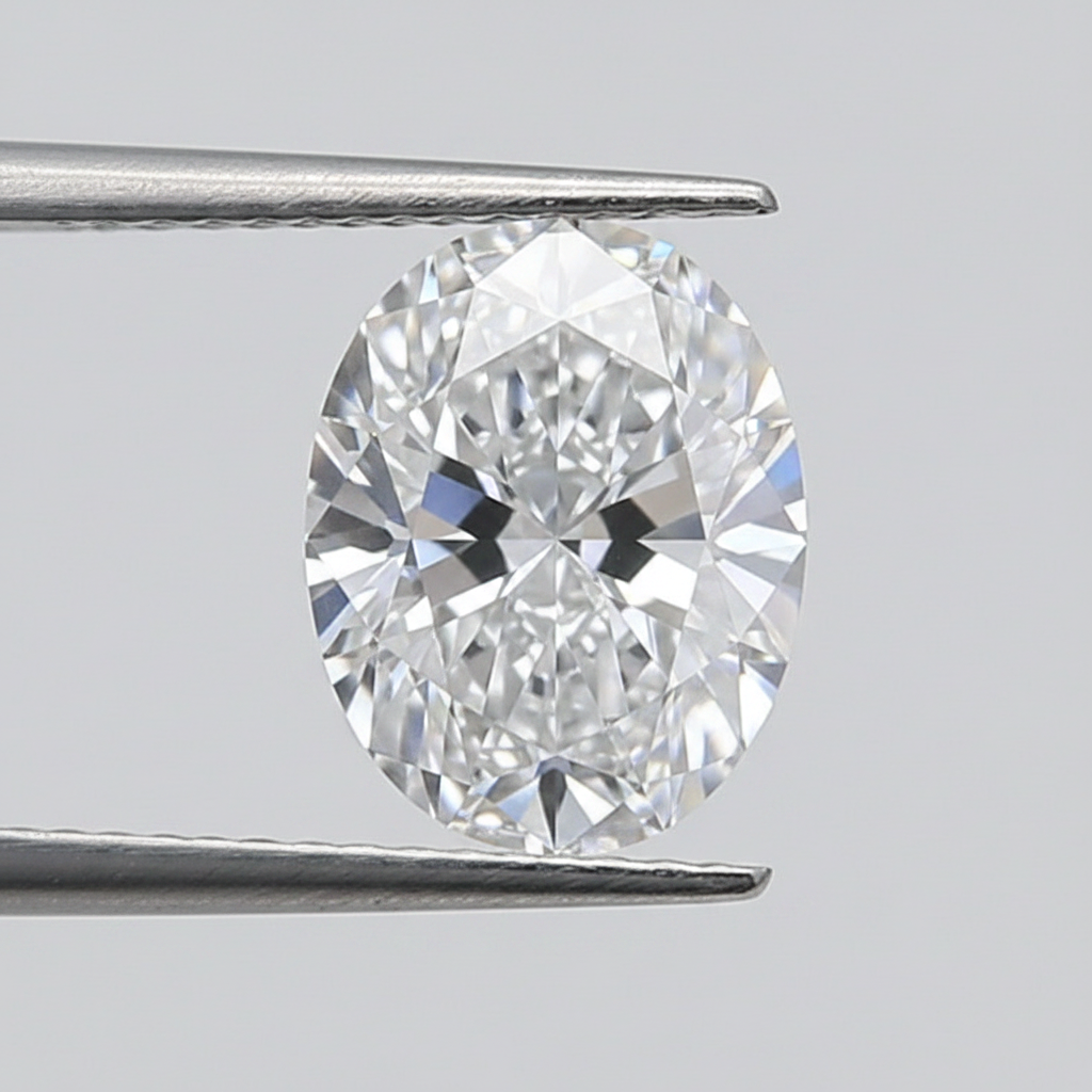 1,50 karaat ovaal geslepen laboratoriumdiamant, VS1/D