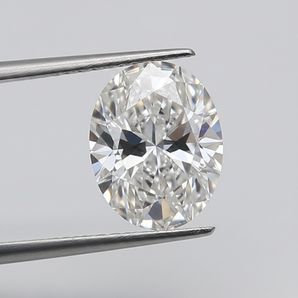 1.50 Carat Oval Cut Lab Grown Diamond, VS1/F