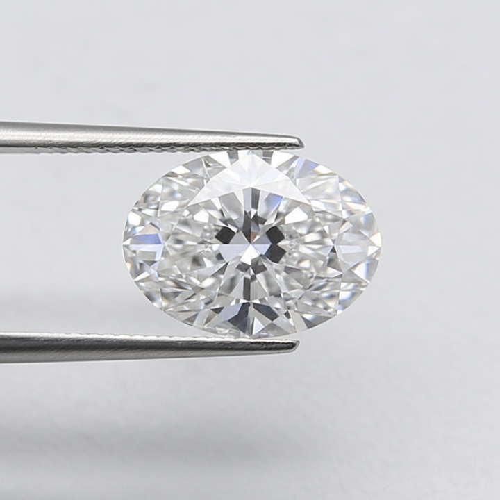 1,50 Karat ovaler, im Labor geschliffener Diamant, VS2/D