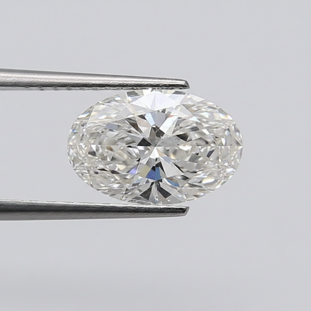 1.50 Carat Oval Cut Lab Grown Diamond, VS2/F