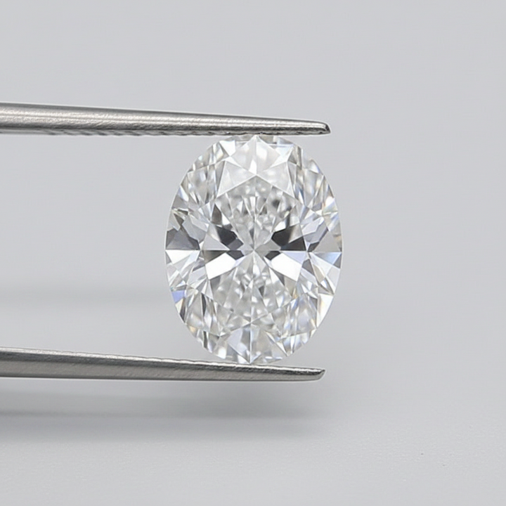 1,50 karaat ovaal geslepen laboratoriumdiamant, VVS2/D