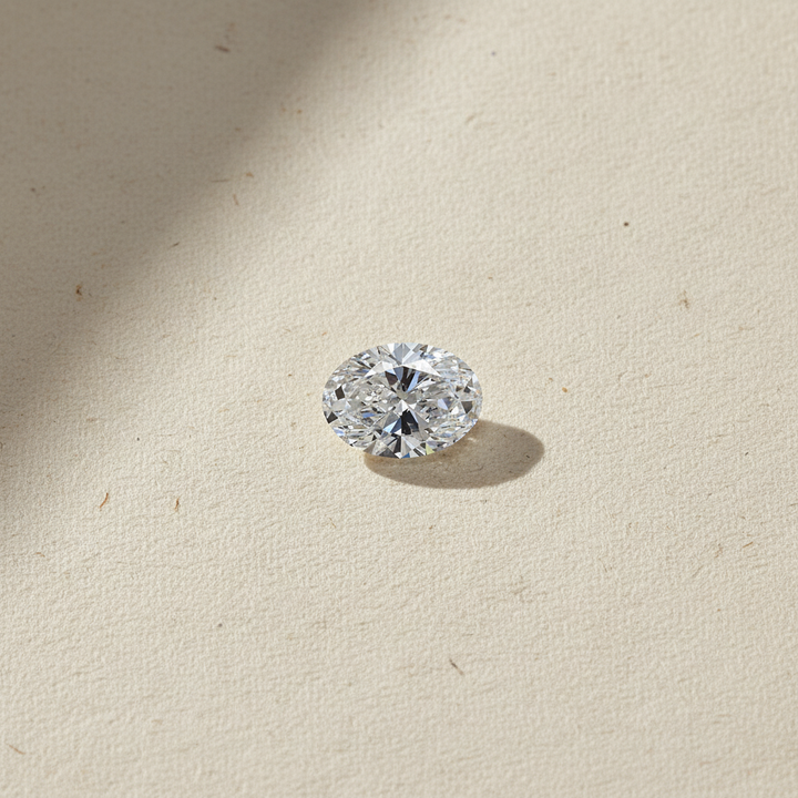 1,50 karaat ovaal geslepen laboratoriumdiamant, VVS2/D