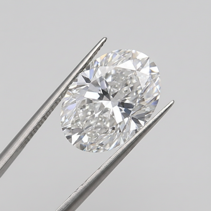 1,50 karaat ovaal geslepen laboratoriumdiamant, VVS2/D