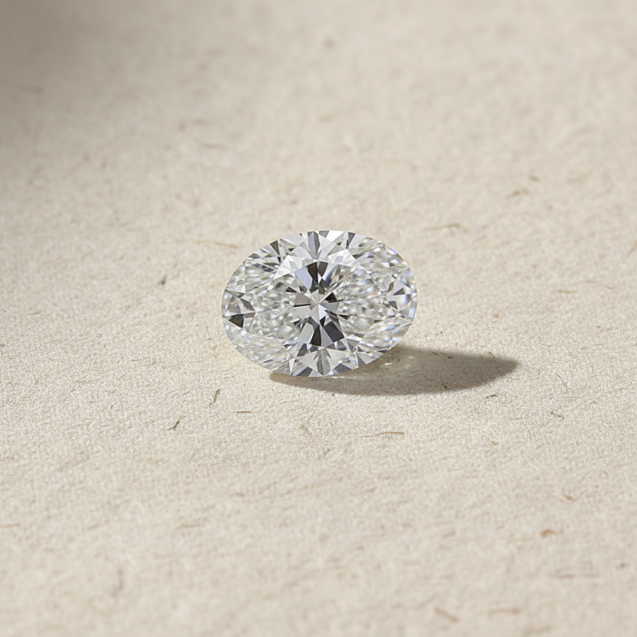 1,50 Karat ovaler, im Labor geschliffener Diamant, VVS2/D