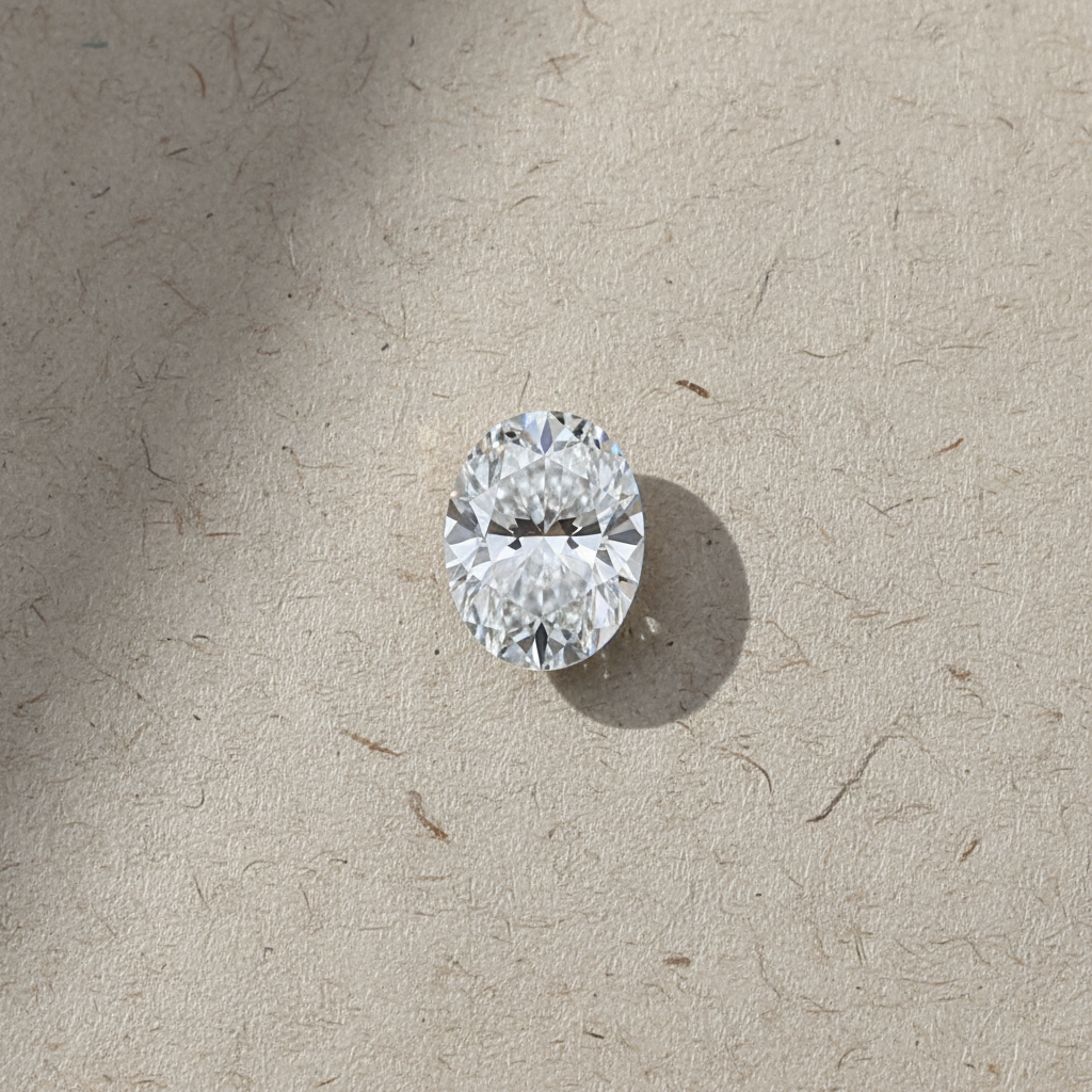 1.50 Carat Oval Cut Lab Grown Diamond, VVS2/F