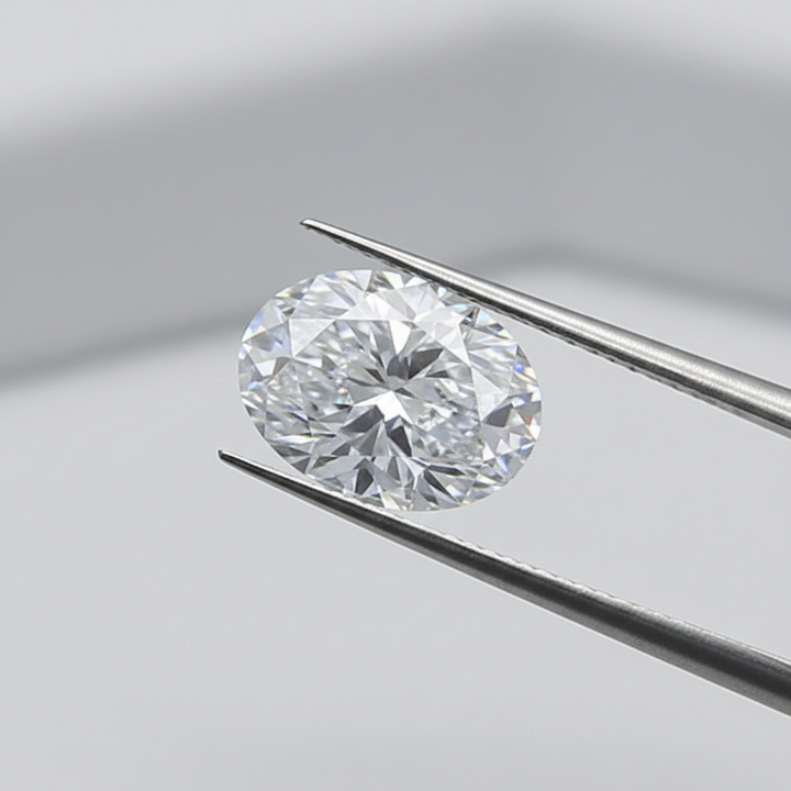 1.50 Carat Oval Cut Lab Grown Diamond, VVS2/F