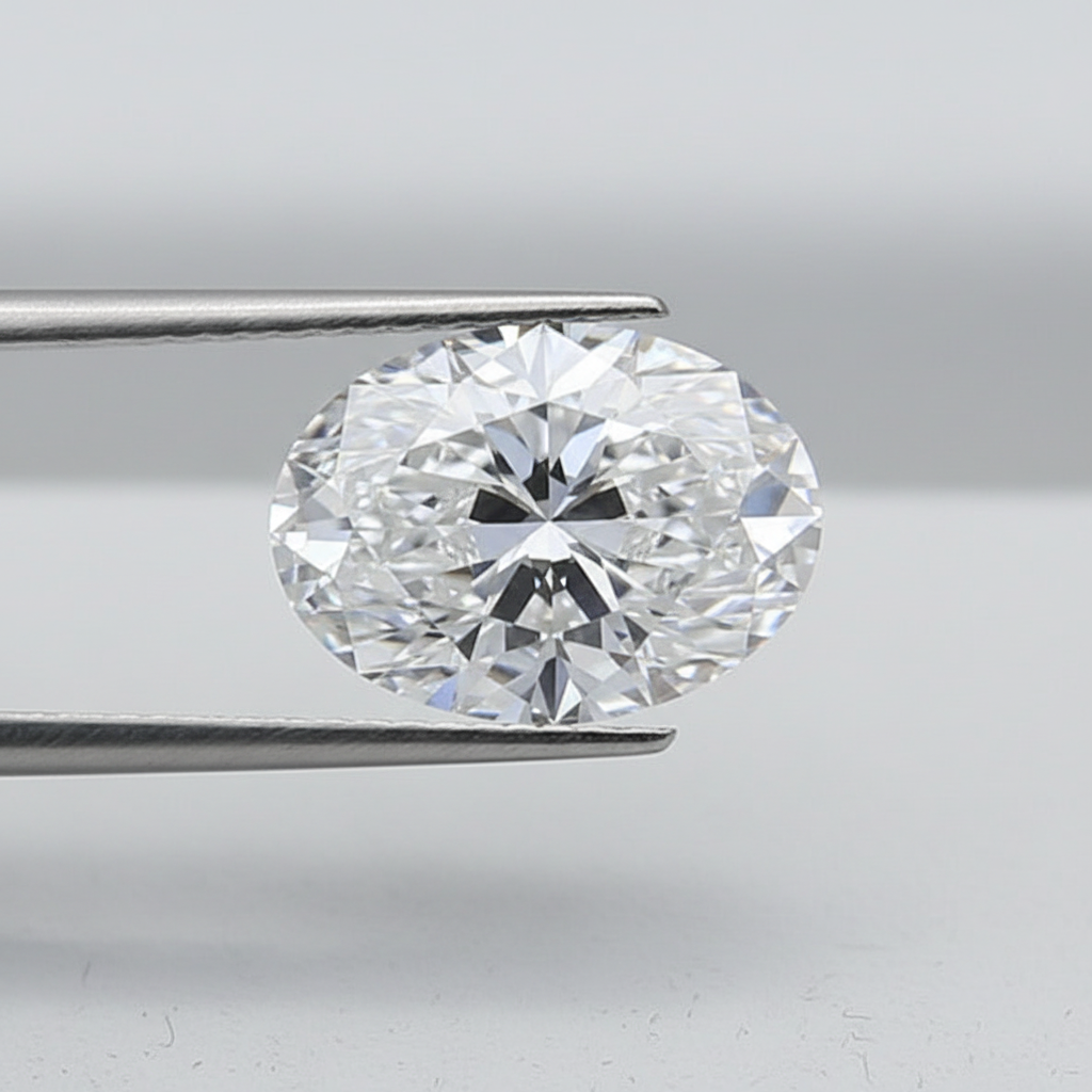 1.50 Carat Oval Lab Grown Diamond, VS1/D