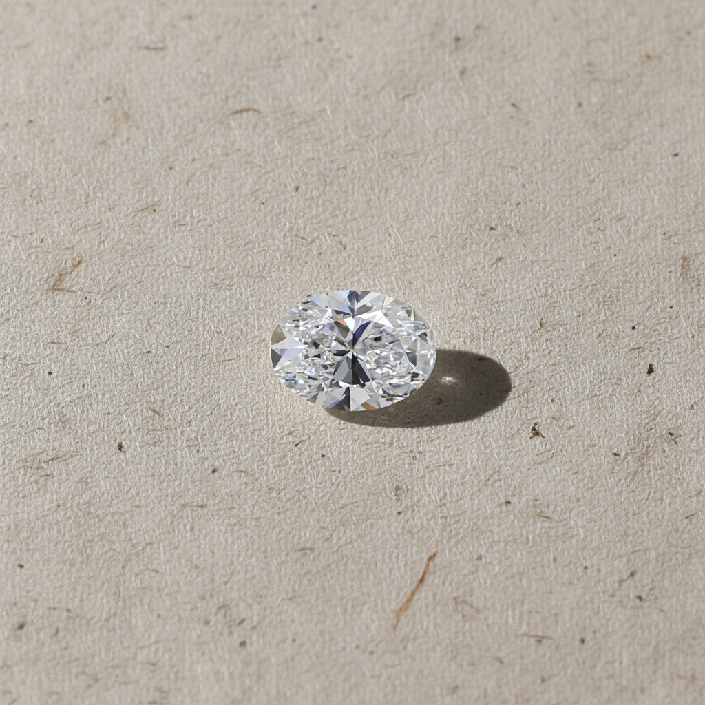 1.50 Carat Oval Lab Grown Diamond, VS1/D