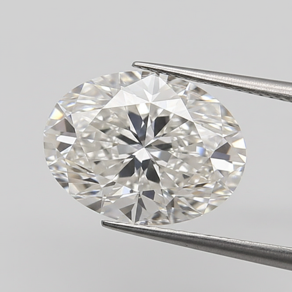 1.50 Carat Oval Lab Grown Diamond, VS1/F