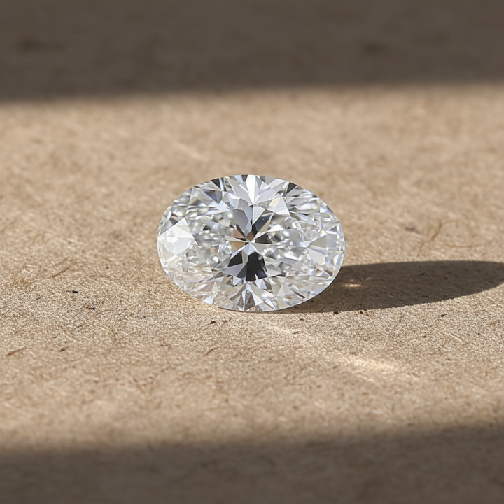 1.50 Carat Oval Lab Grown Diamond, VS2/D