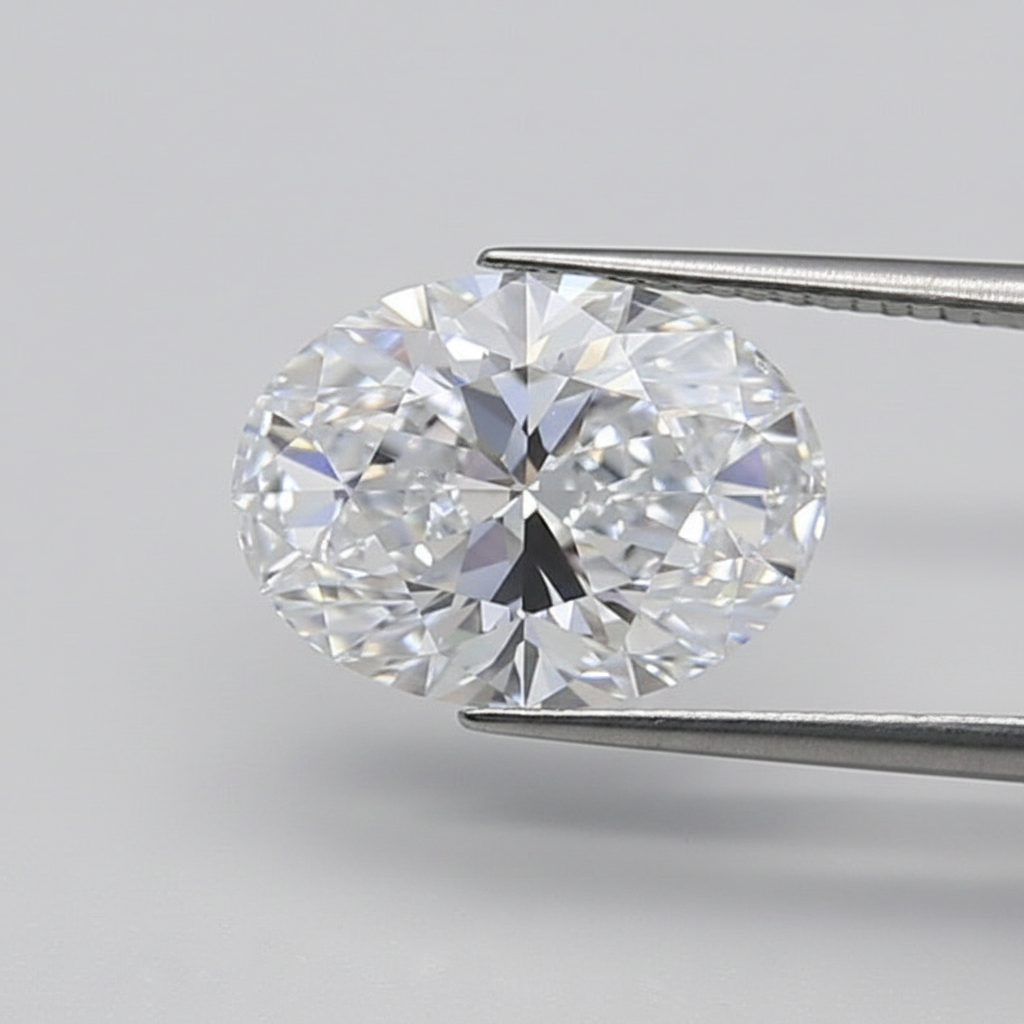 1.50 Carat Oval Lab Grown Diamond, VS2/D