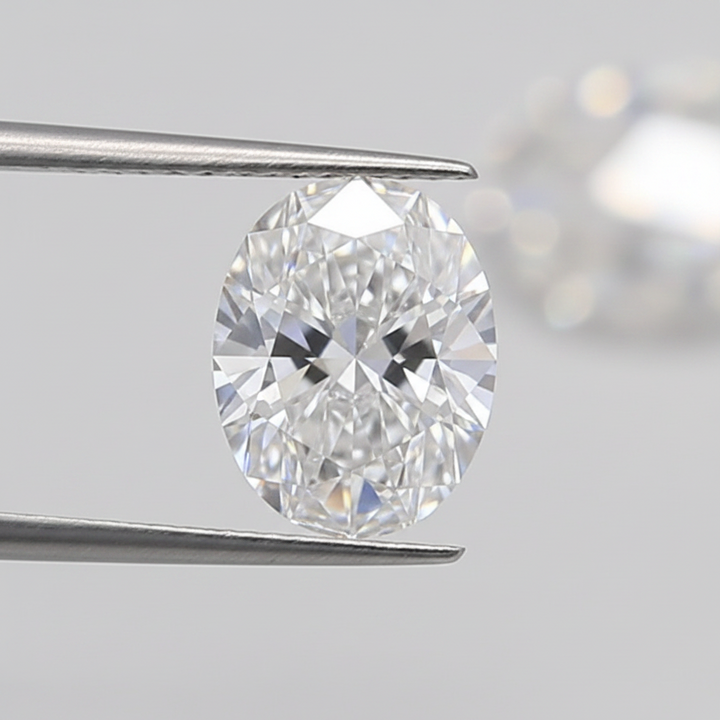 1,50 Karat ovaler, im Labor gezüchteter Diamant, VVS1/D