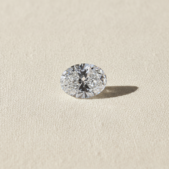 1,50 Karat ovaler, im Labor gezüchteter Diamant, VVS1/F