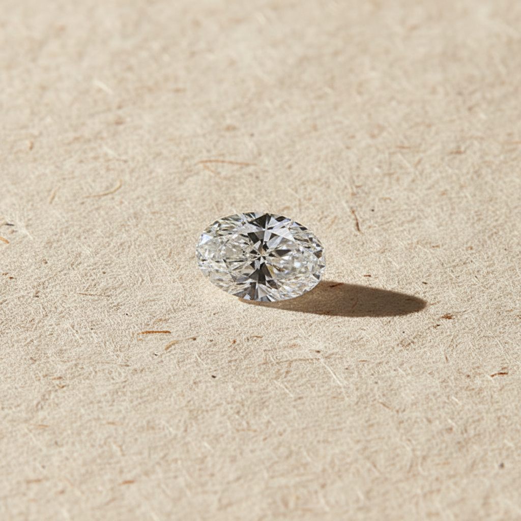 1.50 Carat Oval Lab Grown Diamond, VVS2/D
