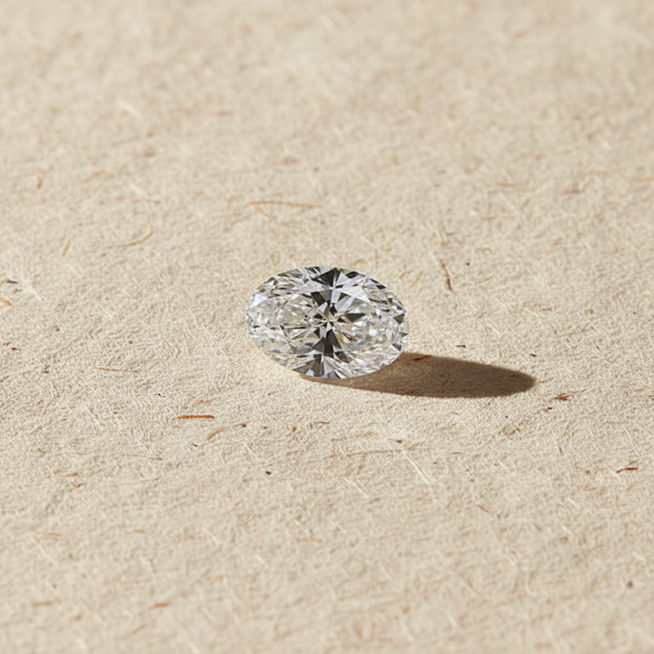 1.50 Carat Oval Lab Grown Diamond, VVS2/D