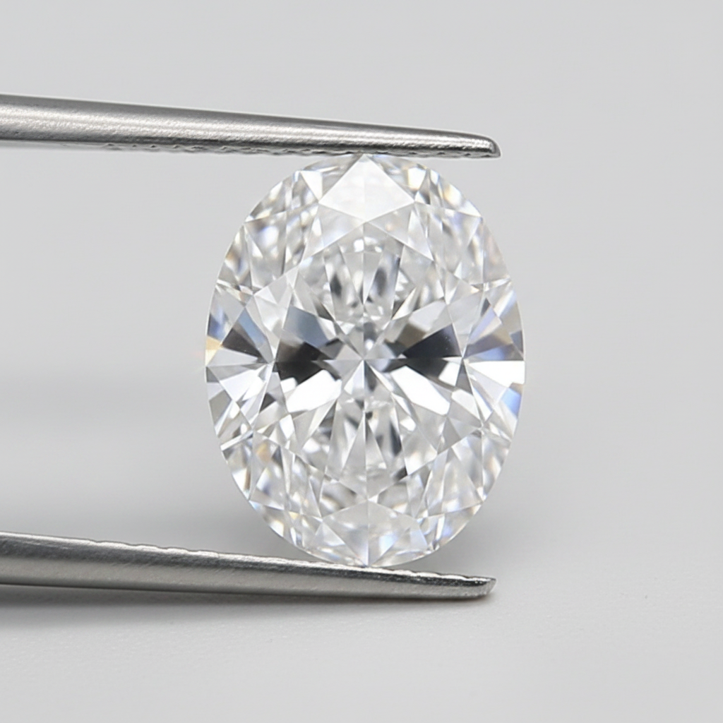 1.50 Carat Oval Lab Grown Diamond, VVS2/D