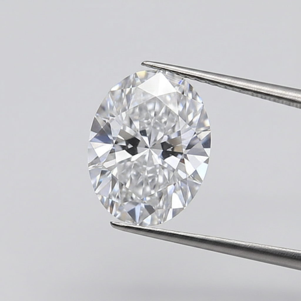 1.50 Carat Oval Lab Grown Diamond, VVS2/E