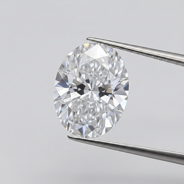 1.50 Carat Oval Lab Grown Diamond, VVS2/E