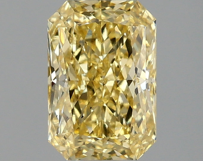 1.50 Carat Radiant Cut Lab Grown Diamond VS2Fancy Vivid Yellow