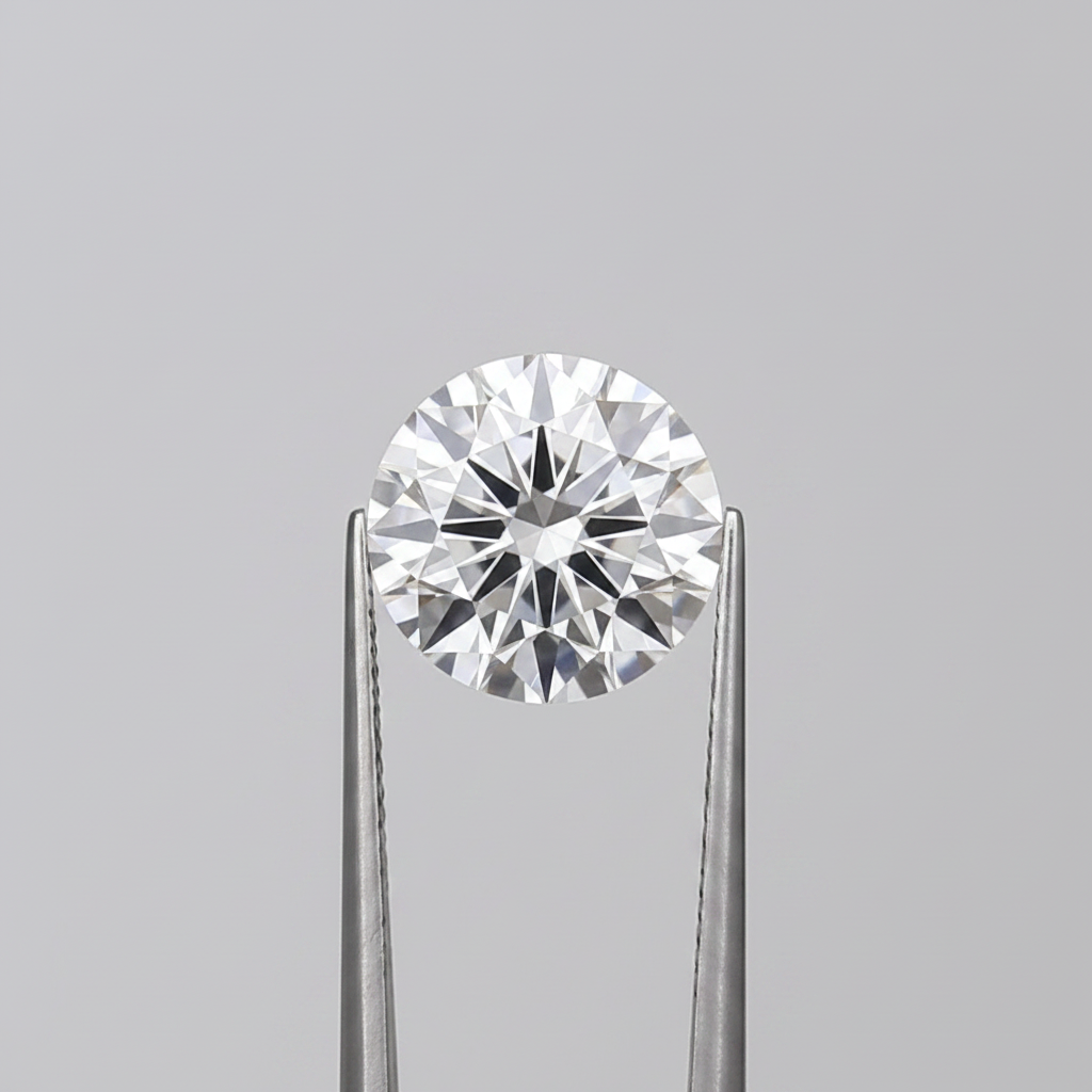 1,50 karaat ronde geslepen laboratoriumdiamant, VS1/E