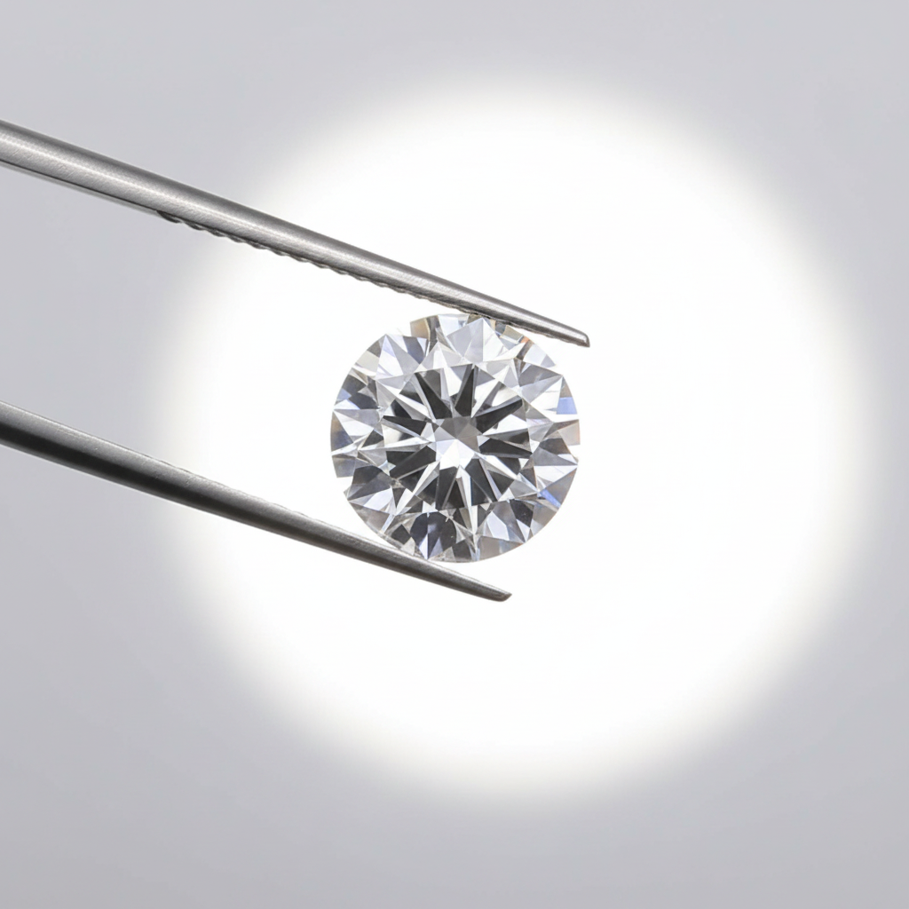 1,50 karaat ronde lab-gegroeide diamant, VS1/D