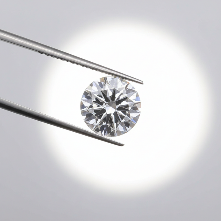 1,50 karaat ronde lab-gegroeide diamant, VS1/D