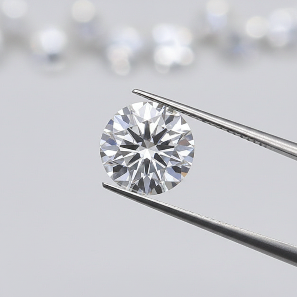 1,50 karaat ronde lab-gegroeide diamant, VS1/D