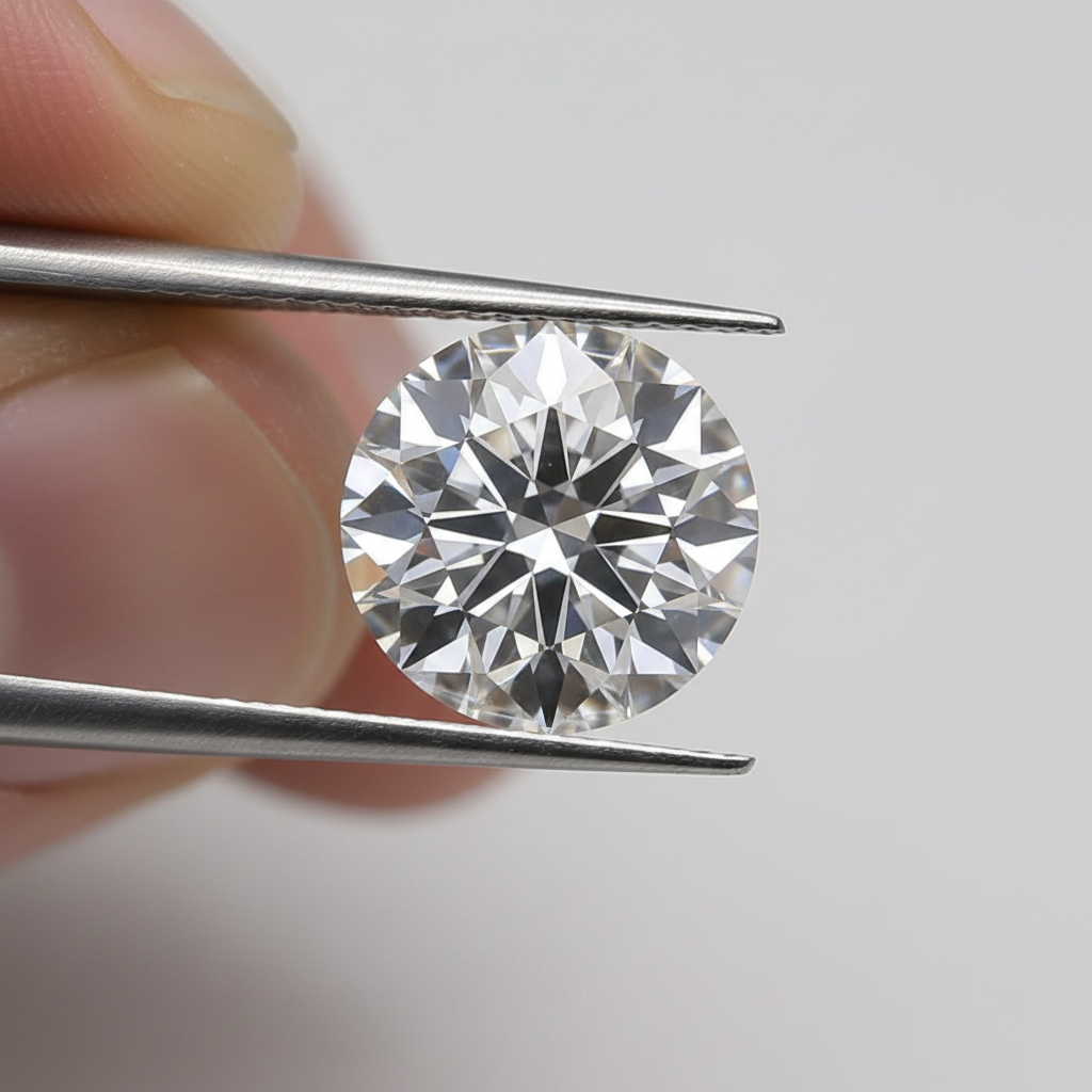 1,50 karaat ronde lab-gegroeide diamant, VS1/D