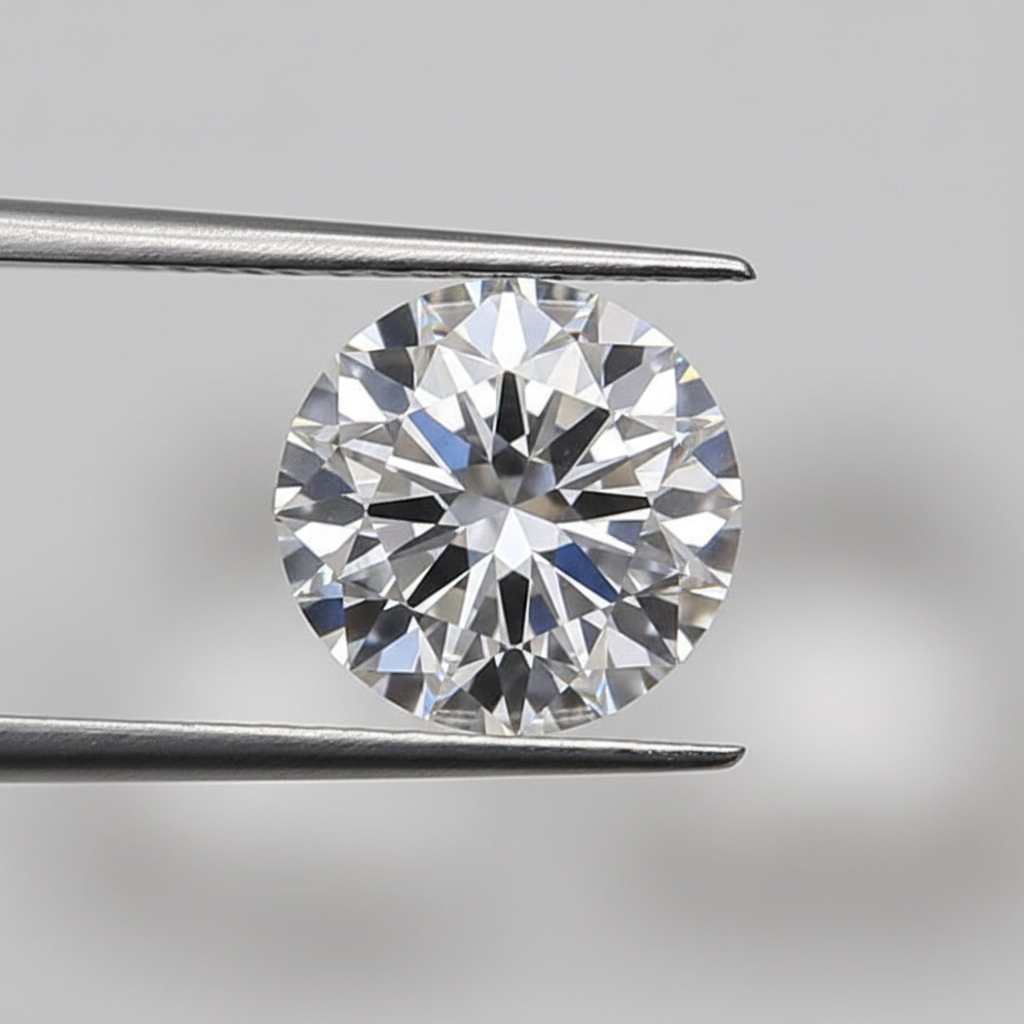 1,50 karaat ronde lab-gegroeide diamant, VS1/D