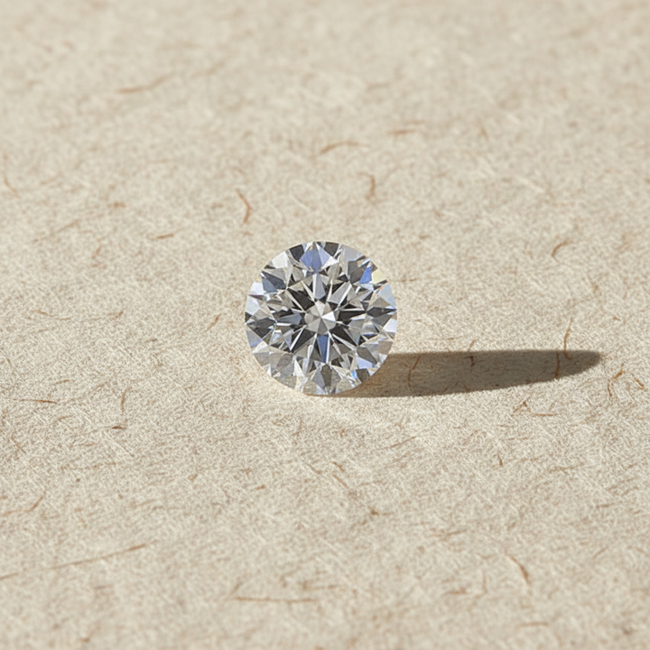 1,50 karaat ronde lab-gegroeide diamant, VS1/D