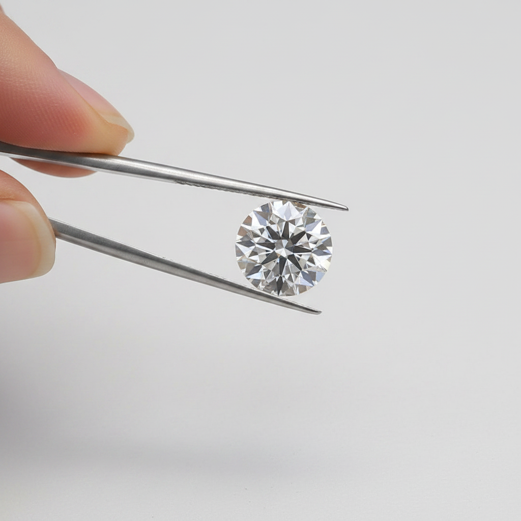 1,50 karaat ronde lab-gegroeide diamant, VS1/D