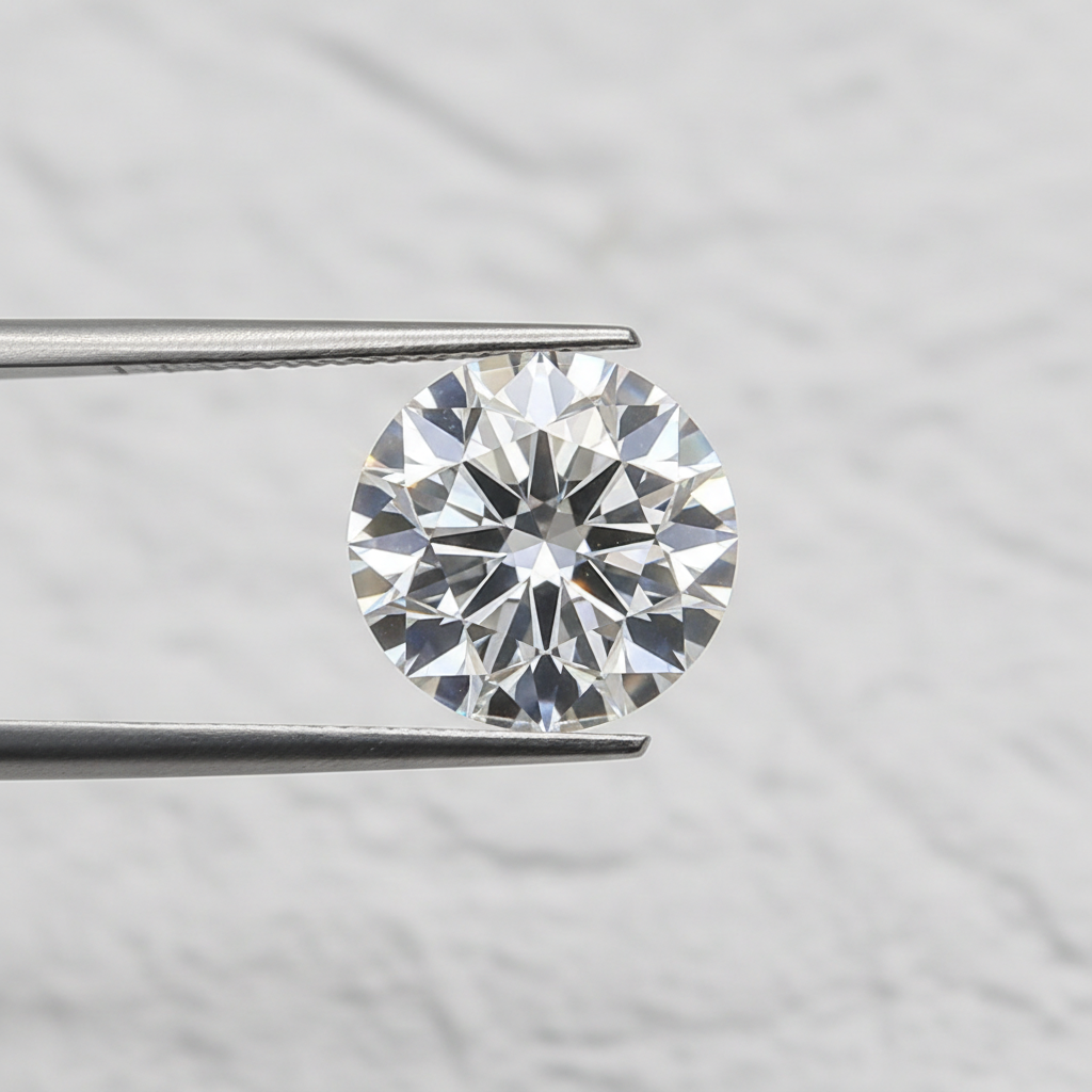 1,50 karaat ronde lab-gegroeide diamant, VS1/D
