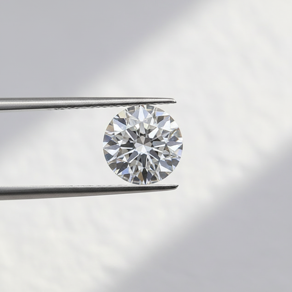 1,50 karaat ronde lab-gegroeide diamant, VS2/D