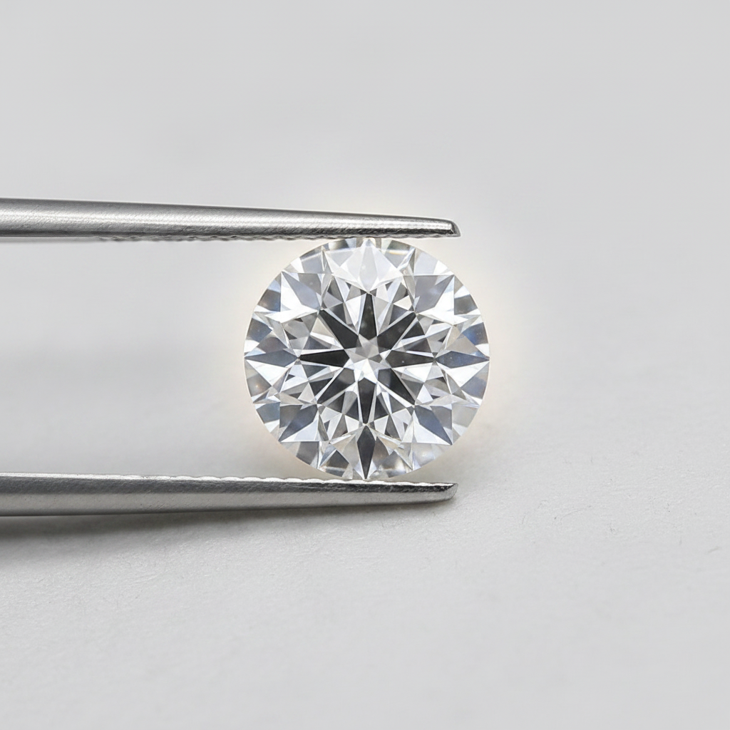 1,50 karaat ronde lab-gegroeide diamant, VS2/D