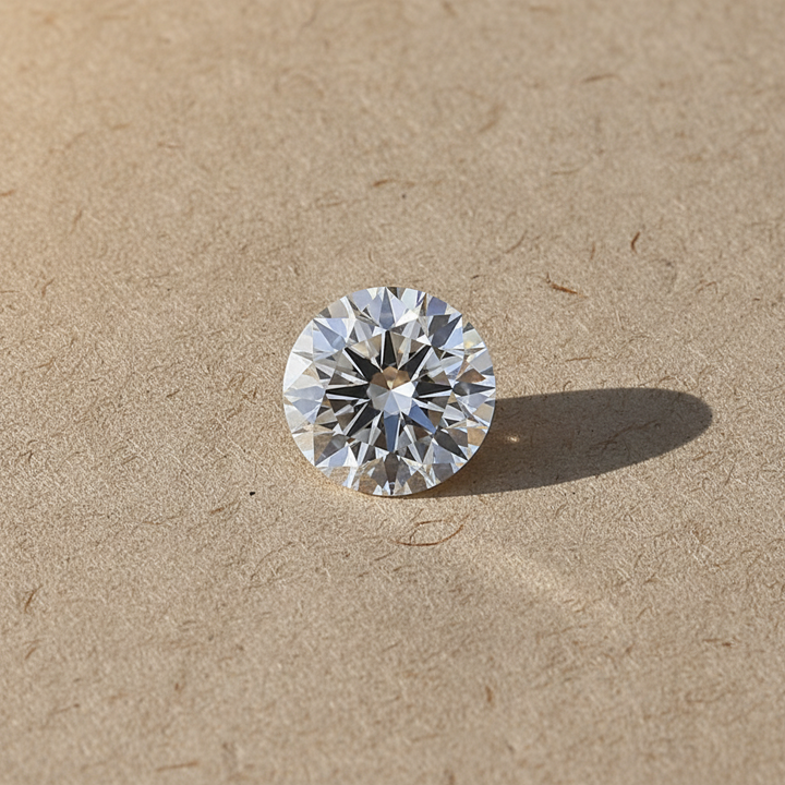 1,50 karaat ronde lab-gegroeide diamant, VS2/F
