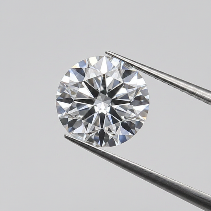 1,50 karaat ronde lab-gegroeide diamant, VS2/F