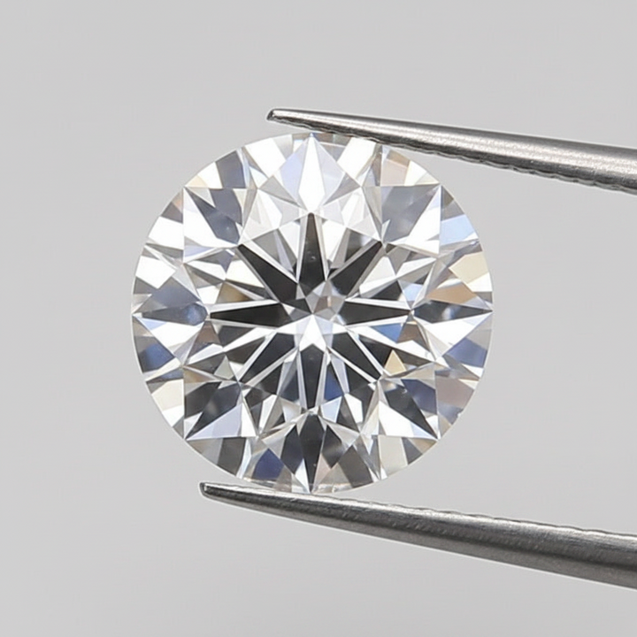 1,50 karaat ronde lab-gegroeide diamant, VS2/F
