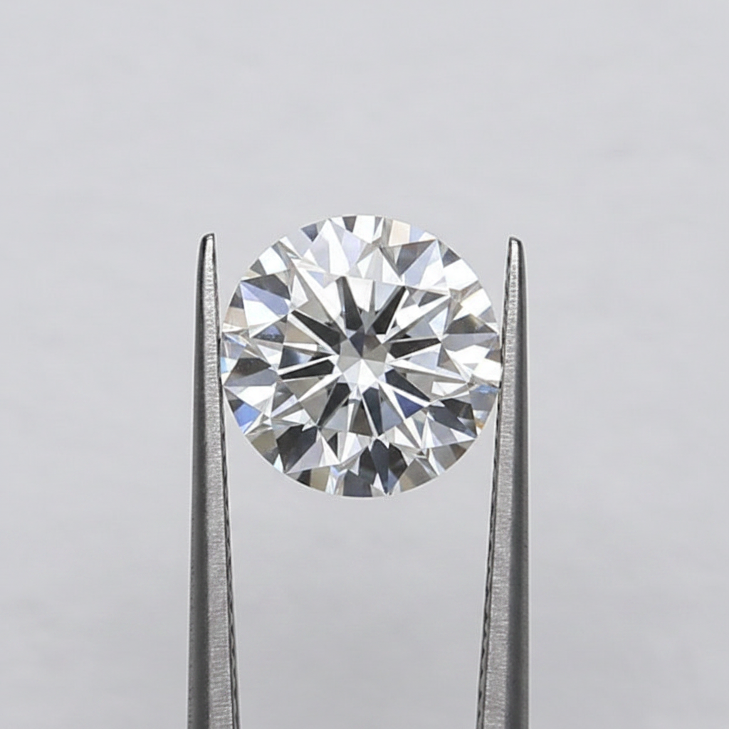 1,50 karaat ronde lab-gegroeide diamant, VS2/F